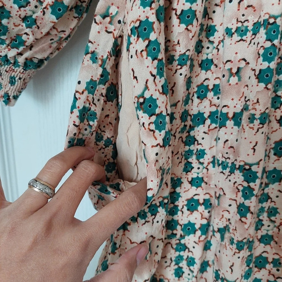 Papermoon Bell Sleeve Floral Boho Mini Dress Size Small - Picture 4 of 8